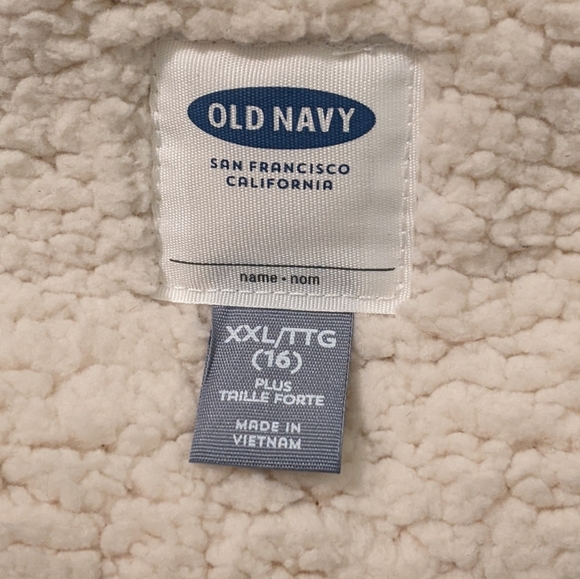 Girls Old Navy Faux Fur Gray Hooded Parka Girls XXL (16) - Picture 3 of 5